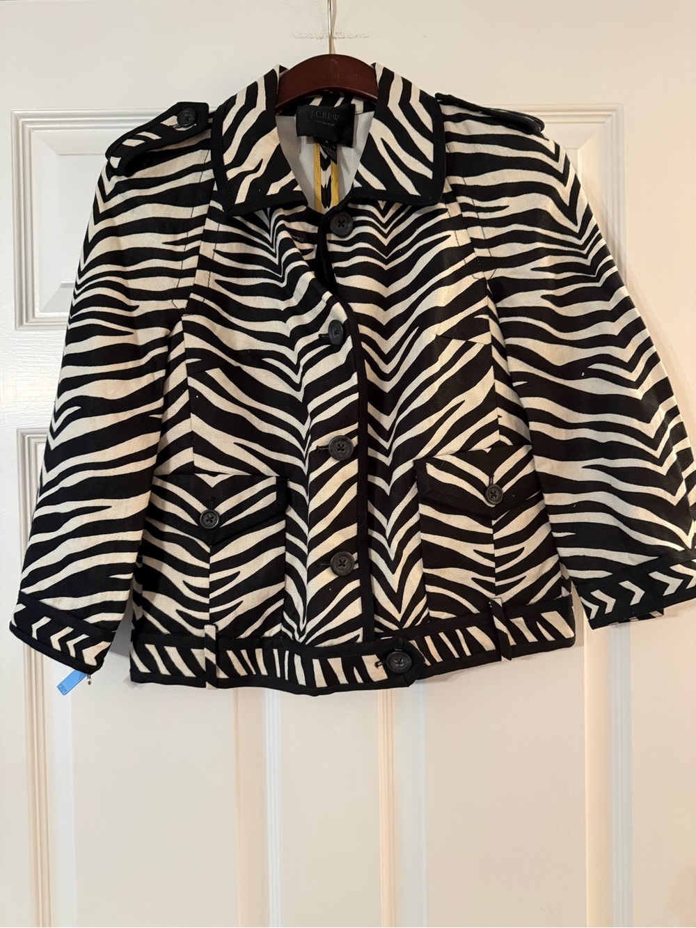 J Crew Collection zebra print jacket 4